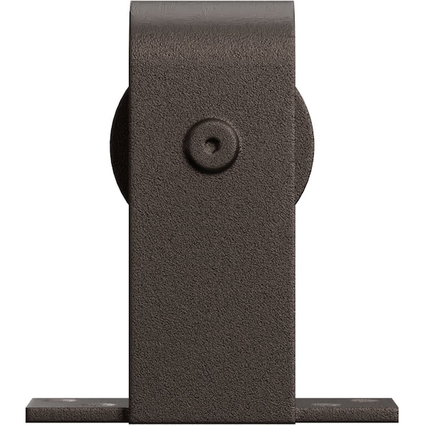 Ekena Millwork Premium J-Top Mount Roller Hanger w/ Bolts for Barn Door for 1 3/8" to 2 1/4" Doors, Bronze Texture GB60010RBZ - main